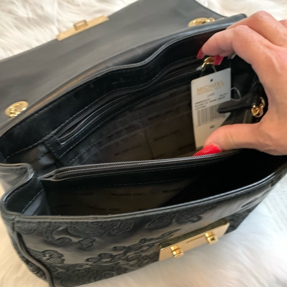 Michael Kors Sloan Lace Leather Shoulder Bag - Picture 11 of 13